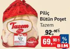 TAZEM PİLİÇ BÜTÜN POŞET KG TAZEM PİLİÇ BÜTÜN POŞET KG